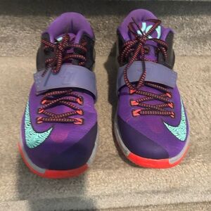 Nike Purple and Red Sneakers by Kevin Durant-KD